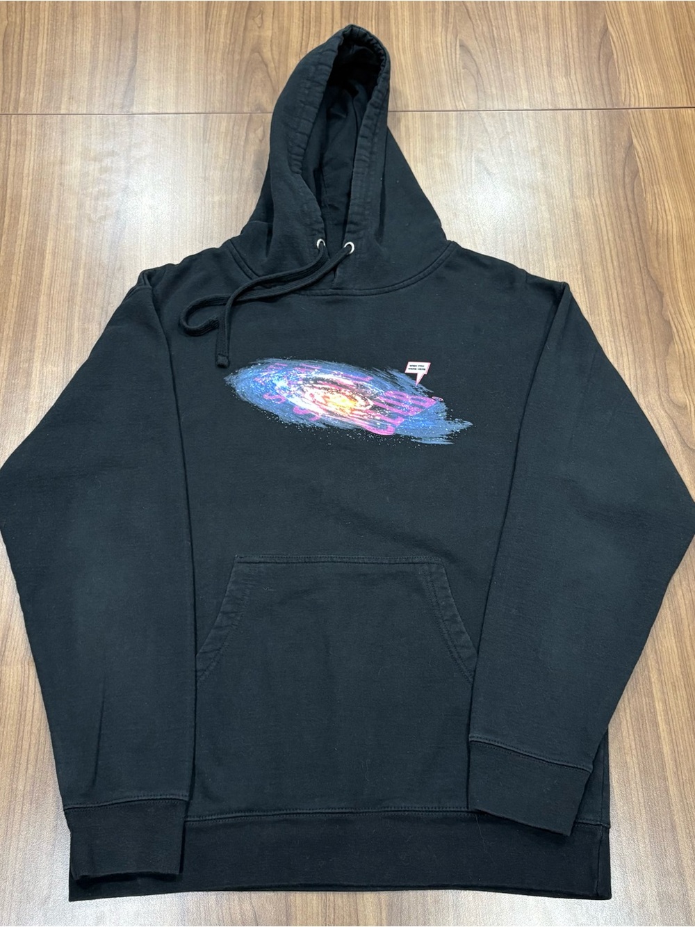 Anti Social Social Club Black Hoodie with Multi-Color Galaxy Graphic